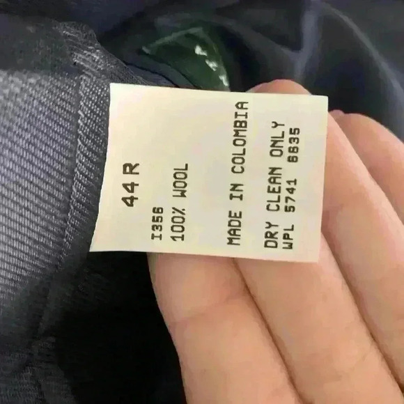 Oscar de la Renta Sport Coat Mens Size 44R Blue Wool Blazer Jacket‎ Gold Buttons - Picture 3 of 8